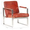 vidaXL Sessel Braun 60 x 73 x 77 cm Echtleder