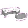 vidaXL 9-tlg. Garten-Sofagarnitur mit Kissen Grau Poly Rattan