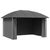 vidaXL Pavillon mit Seitenw&auml;nden & Bogendach 3x4 m Anthrazit