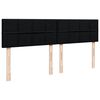 vidaXL Boxspringbett mit Matratze Schwarz 180x200 cm Stoff