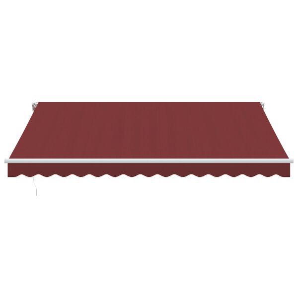 vidaXL Markise Manuell Weinrot 400x350 cm