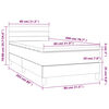 vidaXL Boxspringbett mit Matratze & LED Schwarz 80x200 cm Samt
