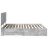 vidaXL Bettrahmen mit Kopfteil Beton Grau 200 x 200 cm Holzwerkstoff