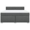 vidaXL Boxspringbett mit Matratze Dunkelgrau 180x200 cm Stoff