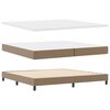 vidaXL Boxspringbett mit Matratze Cappuccino 200 x 200 cm Kunstleder