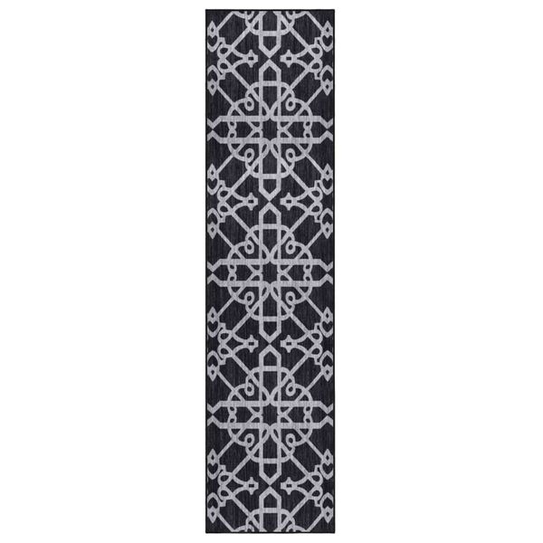 vidaXL Teppichl&auml;ufer Schwarz 80x350 cm