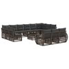vidaXL Gartensofa-set 14 pcs Grau und Dunkelgrau Poly-Rattan