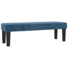 vidaXL Boxspringbett mit Matratze Dunkelblau 160x200 cm Samt