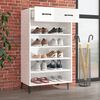 vidaXL Schuhschrank Hochglanz-Wei&szlig; 60x35x105 cm Holzwerkstoff