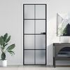vidaXL Innent&uuml;r Schlank Schwarz 76x201,5 cm Hartglas und Aluminium