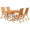 vidaXL 5-tlg. Garten-Essgruppe Massivholz Akazie 150-200 cm
