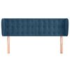 vidaXL Kopfteil mit Ohren Dunkelblau 147x23x78/88 cm Samt