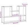 vidaXL Wandregal Artisan-Eiche 99x15x60 cm Holzwerkstoff