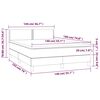vidaXL Boxspringbett mit Matratze Schwarz 140x190 cm Stoff