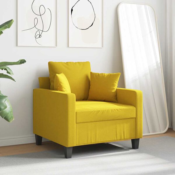 vidaXL Sessel Hellgelb 60 cm Stoff