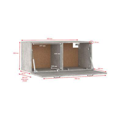 vidaXL Wandschrank Räuchereiche 80x35x36,5 cm Holzwerkstoff