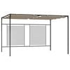 vidaXL Pavillon mit Ausziehbarem Dach 3x4x2,3 m Taupe 180 g/m&sup2;