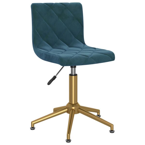 vidaXL Esszimmerst&uuml;hle 2 Stk. Drehbar Blau Samt