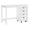 vidaXL Schreibtischschrank-Set 2 stk. Wei&szlig; Massives Kiefernholz