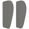 vidaXL Kopfteil mit Ohren Dunkelgrau 203x23x78/88 cm Stoff