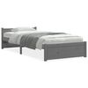 vidaXL Massivholzbett Grau 75x190 cm