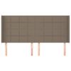 vidaXL Kopfteil mit Ohren Taupe 183x16x118/128 cm Stoff