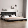 vidaXL Massivholzbett Schwarz 140x190 cm Kiefer