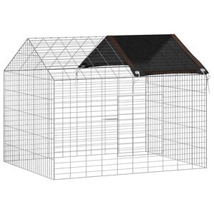 vidaXL Hasenk&auml;fig Silber 400 x 78 x 78 cm Verzinkter Stahl