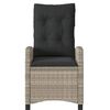 vidaXL 3-tlg. Bistro-Set mit Kissen Hellgrau Poly Rattan