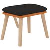 vidaXL Relaxsessel mit Hocker Schwarz Kunstleder & Stoff