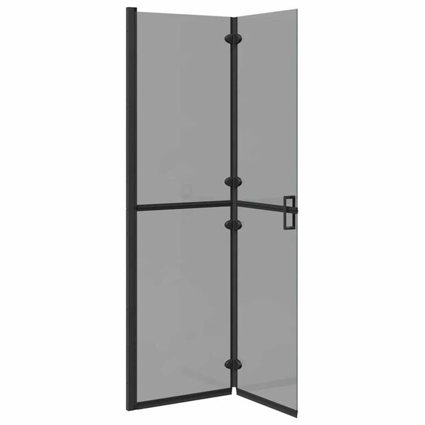 vidaXL Walk-in Duschwand Schwarz 110 x 6.5 x 190 cm