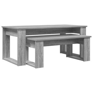vidaXL Kaffeetisch Set 2 stk. Sonoma-Grau 100 x 50 x 42 cm