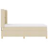 vidaXL Boxspringbett mit Matratze Creme 90 x 200 cm Stoff