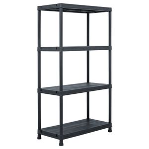 vidaXL Lagerregal Schwarz 100 kg 60 x 30 x 138 cm Kunststoff