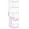 vidaXL B&uuml;cherregal Schwarz Eichen-Optik 40 x 30 x 155 cm Holzwerkstoff