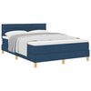 vidaXL Boxspringbett mit Matratze mit Matratze Blau 140 x 190 cm Stoff