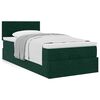 vidaXL Ottoman-Bett mit Matratze Dunkelgr&uuml;n 100x200 cm Samt