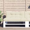 vidaXL Palettenkissen 2-tlg. Creme Stoff