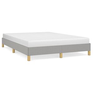 vidaXL Bettgestell ohne Matratze Hellgrau 140x190 cm Stoff