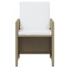 vidaXL 11-tlg. Garten-Essgruppe mit Kissen Poly Rattan Beige