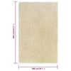 vidaXL Shaggy-Teppich Hochflor Beige 200x290 cm 50 mm