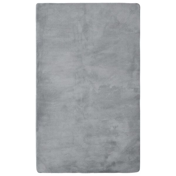 vidaXL Hochflor-Teppich Grau 270x180 cm