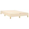 vidaXL Boxspringbett mit Matratze & LED Creme 120x190 cm Stoff