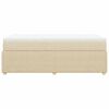 vidaXL Boxspringbett mit Matratze Creme 90x190 cm Stoff
