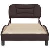 vidaXL Bettgestell ohne Matratze "Hvar" Dunkelbraun 90x190 cm Stoff