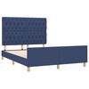 vidaXL Bettgestell ohne Matratze Blau 140x200 cm Stoff