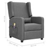 vidaXL Massagesessel Hellgrau Stoff