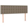 vidaXL Boxspringbett mit Matratze Taupe 140x190 cm Stoff