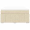 vidaXL Boxspringbett mit Matratze Creme 140x190 cm Stoff