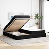 vidaXL Bettgestell mit Matratze mit Matratze 2 pcs Schwarz Samt